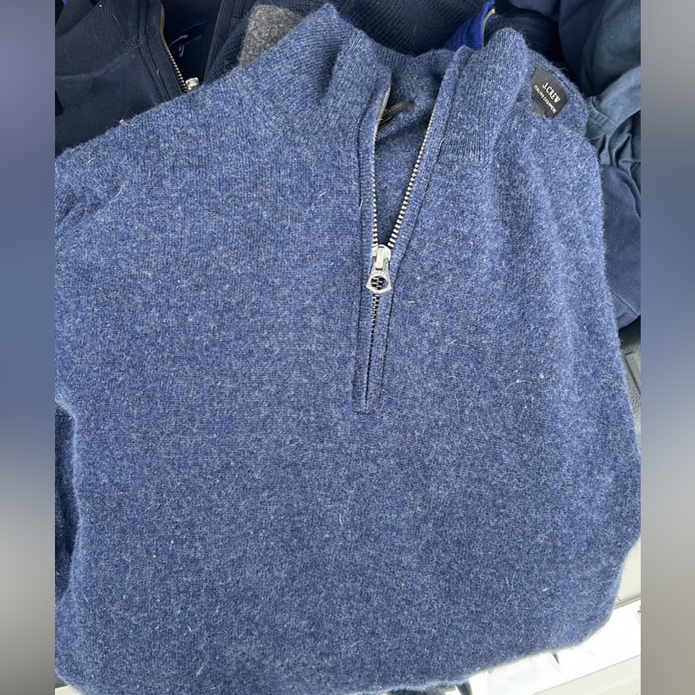 Jcrew cashmere 1/4 zip large